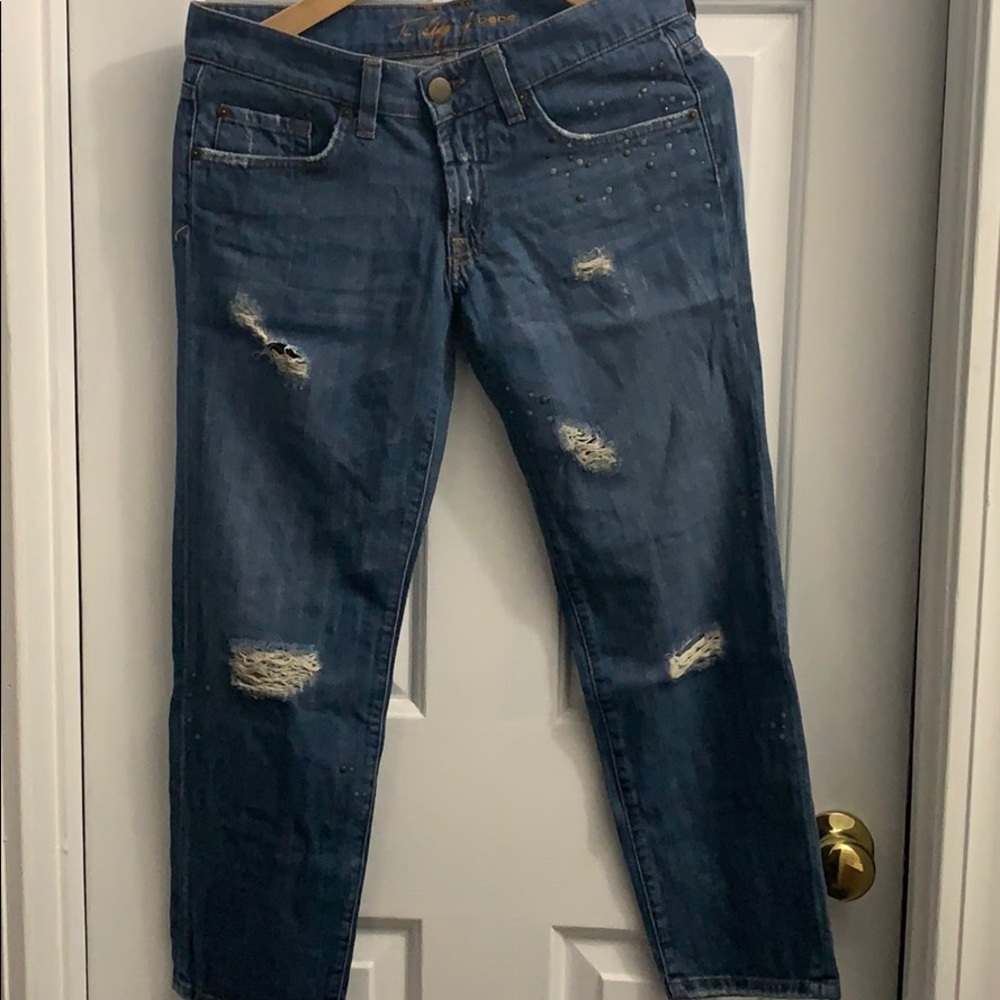 Bebe Rhinestone Jeans Blue Women
